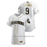 Camiseta Beisbol Hombre Seattle Mariners Dee Gordon Golden Edition Autentico Blanco