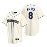 Camiseta Beisbol Hombre Seattle Mariners Donovan Walton Replica Alterno Crema