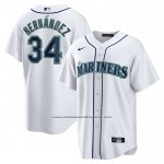 Camiseta Beisbol Hombre Seattle Mariners Felix Hernandez Retired Primera Replica Blanco