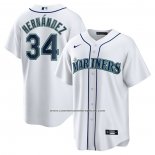 Camiseta Beisbol Hombre Seattle Mariners Felix Hernandez Retired Primera Replica Blanco