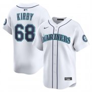 Camiseta Beisbol Hombre Seattle Mariners George Kirby Alterno Limited Blanco