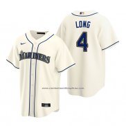 Camiseta Beisbol Hombre Seattle Mariners Shed Long Jr. Replica Alterno Crema