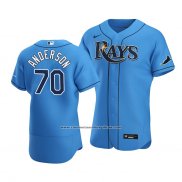 Camiseta Beisbol Hombre Tampa Bay Rays Nick Anderson Alterno Autentico 2020 Azul