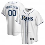Camiseta Beisbol Hombre Tampa Bay Rays Primera Pick-A-Player Retired Roster Replica Blanco