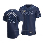 Camiseta Beisbol Hombre Tampa Bay Rays Ryan Yarbrough Autentico Alterno Azul