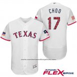 Camiseta Beisbol Hombre Texas Rangers 2017 Estrellas y Rayas Shin Soo Choo Blanco Flex Base