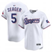 Camiseta Beisbol Hombre Texas Rangers Corey Seager Alterno Limited Blanco