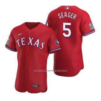 Camiseta Beisbol Hombre Texas Rangers Corey Seager Scarlet Autentico Alterno