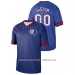 Camiseta Beisbol Hombre Texas Rangers Custom Cooperstown Collection Legend Azul