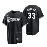 Camiseta Beisbol Hombre Texas Rangers Dane Dunning Replica 2021 Negro