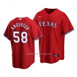 Camiseta Beisbol Hombre Texas Rangers Drew Anderson Replica Alterno Rojo