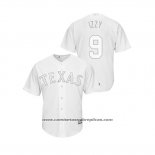 Camiseta Beisbol Hombre Texas Rangers Isiah Kiner Falefa 2019 Players Weekend Replica Blanco