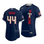 Camiseta Beisbol Hombre Texas Rangers Kyle Gibson 2021 All Star Autentico Azul