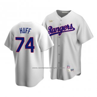 Camiseta Beisbol Hombre Texas Rangers Sam Huff Cooperstown Collection Primera Blanco