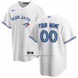 Camiseta Beisbol Hombre Toronto Blue Jays Personalizada Primera Replica Blanco