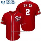 Camiseta Beisbol Hombre Washington Nationals 2017 Postemporada Adam Eaton Rojo Cool Base
