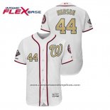 Camiseta Beisbol Hombre Washington Nationals Daniel Hudson 2019 Gold Program Flex Base Blanco