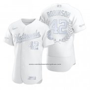 Camiseta Beisbol Hombre Washington Nationals Jackie Robinson Award Collection Retired Number Blanco