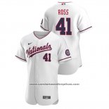 Camiseta Beisbol Hombre Washington Nationals Joe Ross Autentico 2020 Alterno Blanco