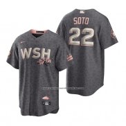 Camiseta Beisbol Hombre Washington Nationals Juan Soto 2022 City Connect Replica Gris