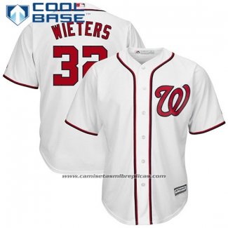 Camiseta Beisbol Hombre Washington Nationals Matt Wieters Blanco Cool Base