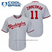 Camiseta Beisbol Hombre Washington Nationals Ryan Zimmerman 11 Gris Cool Base