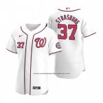 Camiseta Beisbol Hombre Washington Nationals Stephen Strasburg Autentico Primera 2020 Blanco