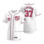 Camiseta Beisbol Hombre Washington Nationals Stephen Strasburg Autentico Primera 2020 Blanco