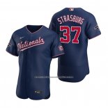 Camiseta Beisbol Hombre Washington Nationals Stephen Strasburg Autentico Replica Azul