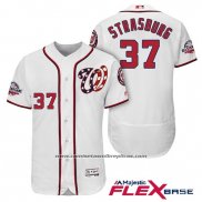 Camiseta Beisbol Hombre Washington Nationals Stephen Strasburg Blanco 2018 All Star Primera Alterno Flex Base