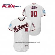 Camiseta Beisbol Hombre Washington Nationals Yan Gomes 2019 Entrenamiento de Primavera Flex Base Blanco