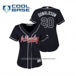 Camiseta Beisbol Mujer Atlanta Braves Josh Donaldson Cool Base Alterno 2019 Azul