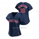 Camiseta Beisbol Mujer Boston Red Sox Andrew Benintendi 2020 Replica Alterno Azul
