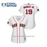 Camiseta Beisbol Mujer Boston Red Sox Jackie Bradley Jr. 2019 Gold Program Cool Base Blanco