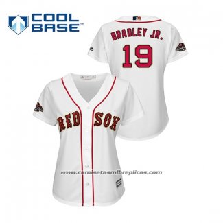 Camiseta Beisbol Mujer Boston Red Sox Jackie Bradley Jr. 2019 Gold Program Cool Base Blanco