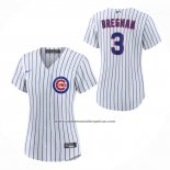 Camiseta Beisbol Mujer Chicago Cubs Alex Bregman Primera Replica Blanco