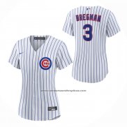 Camiseta Beisbol Mujer Chicago Cubs Alex Bregman Primera Replica Blanco