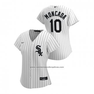 Camiseta Beisbol Mujer Chicago White Sox Yoan Moncada 2020 Replica Primera Blanco