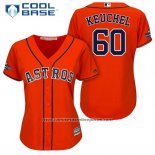 Camiseta Beisbol Mujer Houston Astros 2017 World Series Campeones Dallas Keuchel Naranja Cool Base