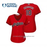 Camiseta Beisbol Mujer Indians Edwin Encarnacion Cool Base Alterno 2019 Rojo