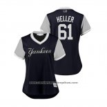 Camiseta Beisbol Mujer New York Yankees Ben Heller 2018 LLWS Players Weekend Heller Azul