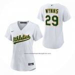 Camiseta Beisbol Mujer Oakland Athletics Austin Wynns Primera Replica Blanco