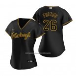 Camiseta Beisbol Mujer Pittsburgh Pirates Adam Frazier Alterno Replica Negro