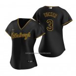 Camiseta Beisbol Mujer Pittsburgh Pirates Cole Tucker Alterno Replica Negro