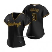 Camiseta Beisbol Mujer Pittsburgh Pirates Cole Tucker Alterno Replica Negro