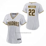 Camiseta Beisbol Mujer San Diego Padres Mason Miller Primera Replica Blanco