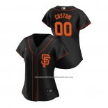 Camiseta Beisbol Mujer San Francisco Giants Personalizada 2020 Replica Alterno Negro