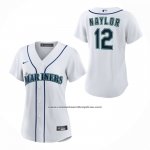 Camiseta Beisbol Mujer Seattle Mariners Josh Naylor Primera Replica Blanco