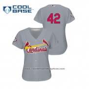 Camiseta Beisbol Mujer St. Louis Cardinals 2018 Dia de los Caidos Cool Base Gris