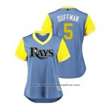 Camiseta Beisbol Mujer Tampa Bay Rays Matt Duffy 2018 LLWS Players Weekend Duffman Azul